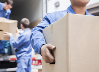 movers unloading boxes